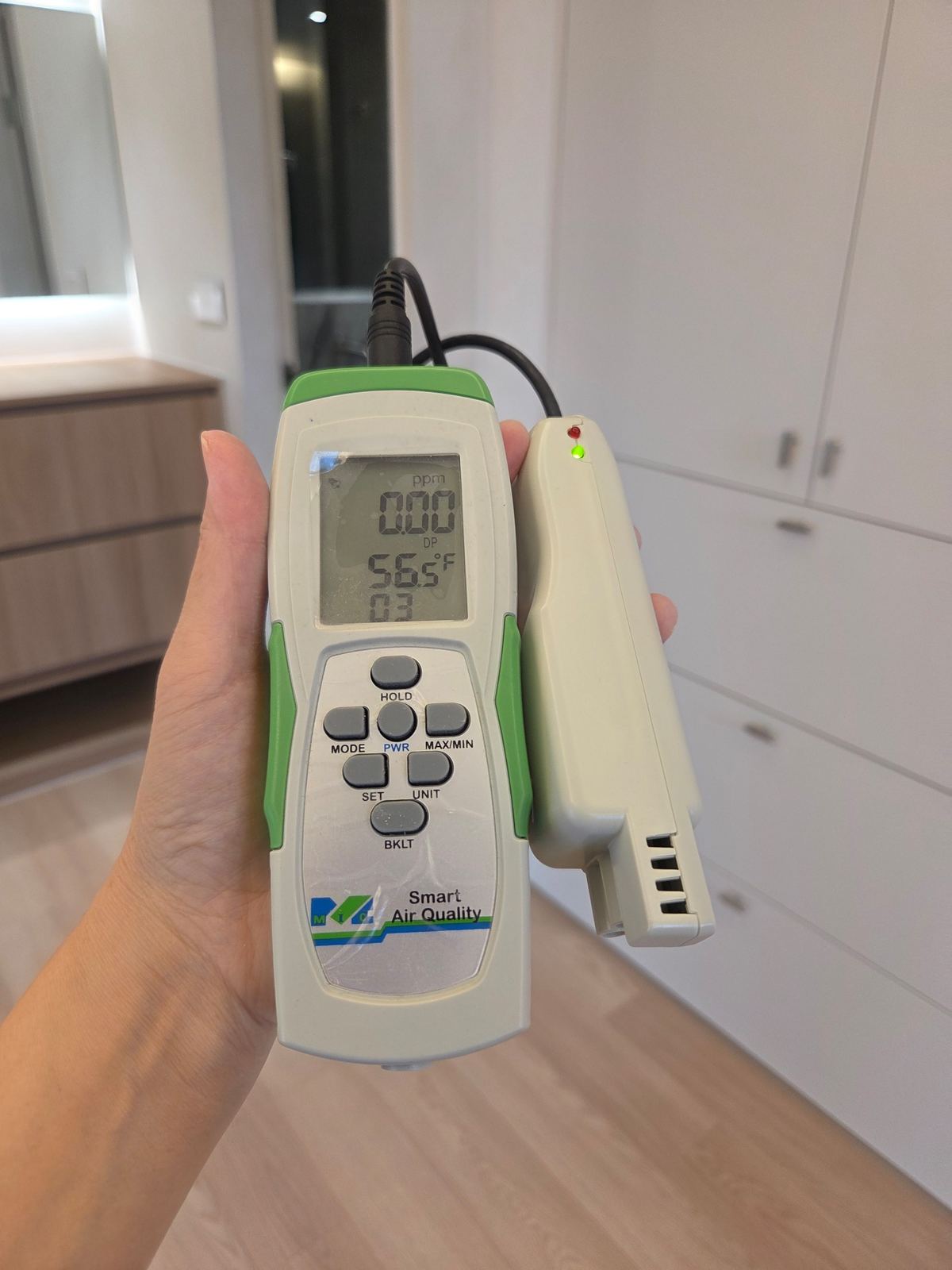 공정 종료 후 잔류 오존 표시값 0.00ppm